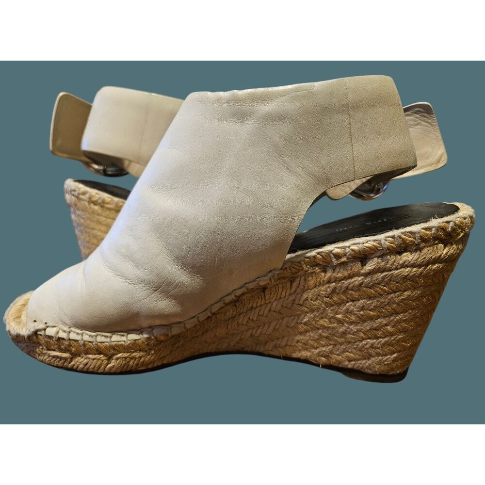 Celine Calfskin Leather Open Toe Wedge Espadrille Sandals Women  EU 36 US 6 - Picture 15 of 16